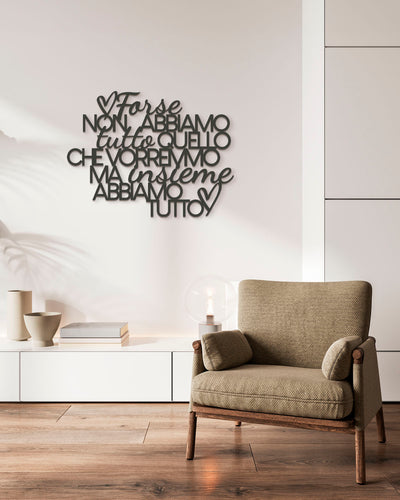 Scritta in Legno Insieme abbiamo tutto