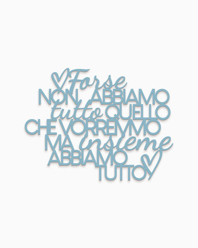 Scritta in Legno Insieme abbiamo tutto