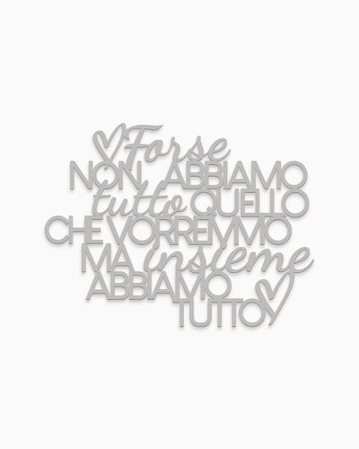 Scritta in Legno Insieme abbiamo tutto