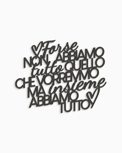 Scritta in Legno Insieme abbiamo tutto