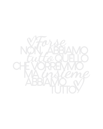 Scritta in Legno Insieme abbiamo tutto