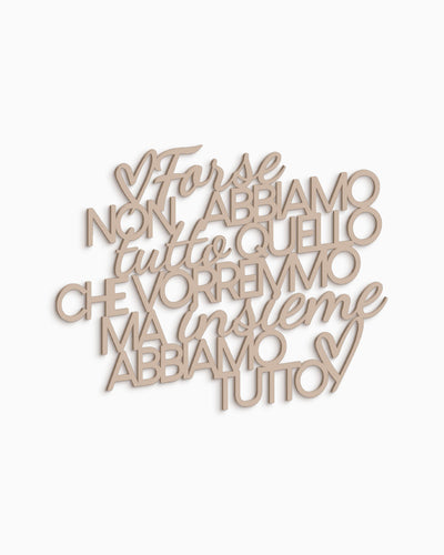 Scritta in Legno Insieme abbiamo tutto