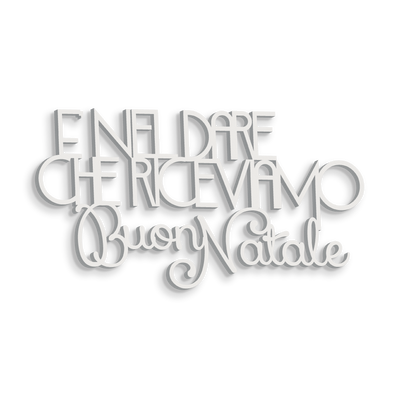 Scritta in Legno è nel dare che riceviamo