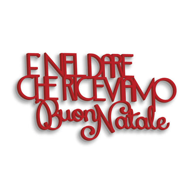 Scritta in Legno è nel dare che riceviamo