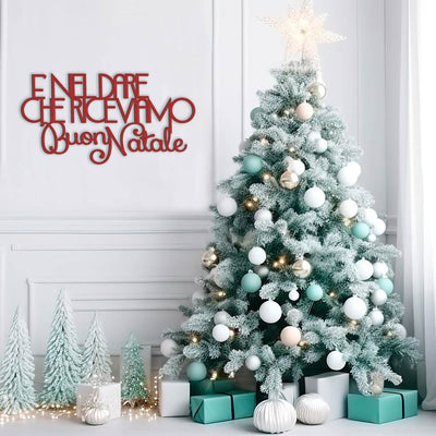 Scritta in Legno è nel dare che riceviamo