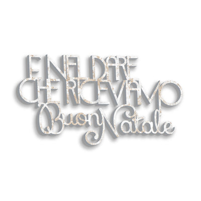 Scritta in Legno è nel dare che riceviamo