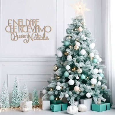 Scritta in Legno è nel dare che riceviamo