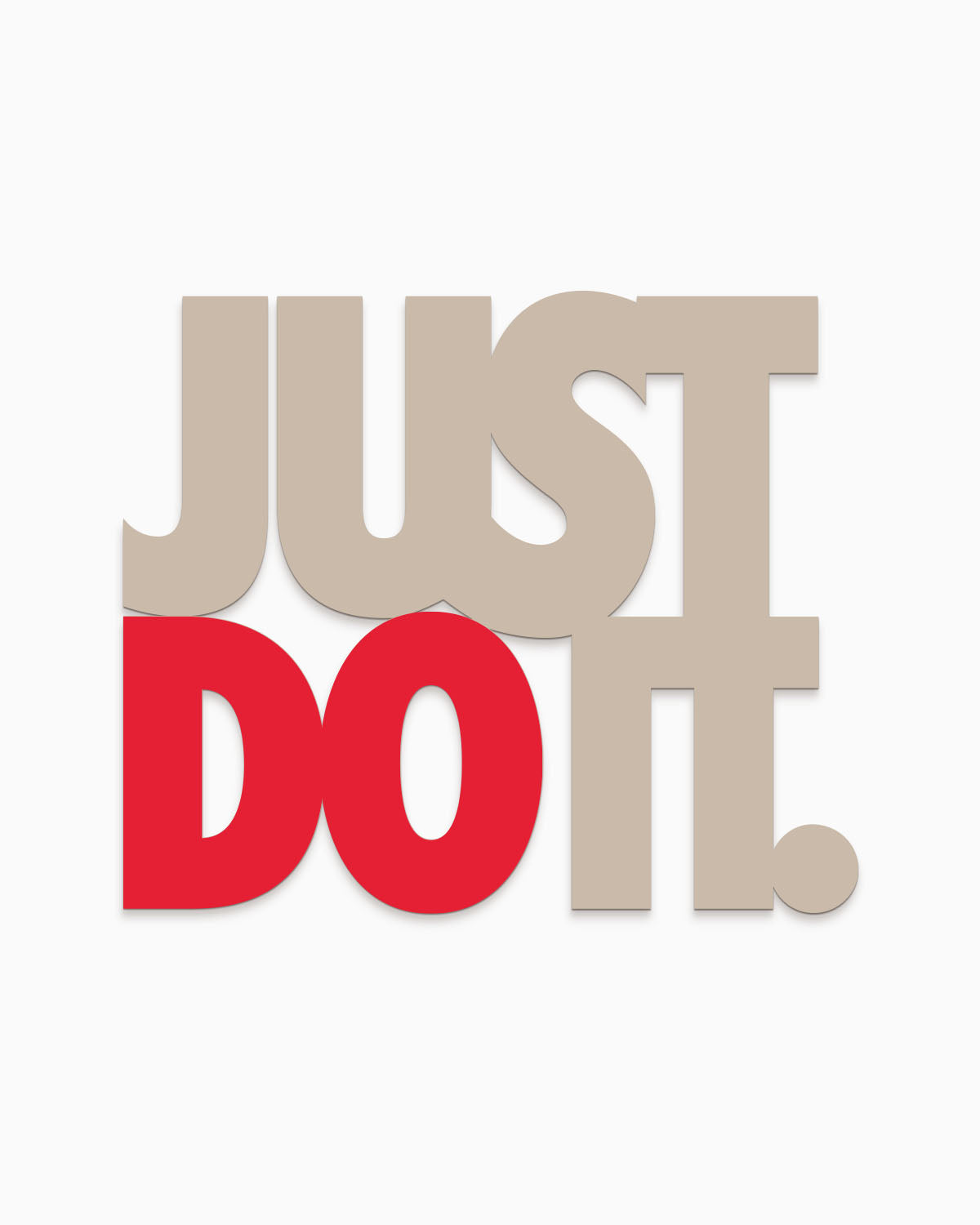 Scritta in legno Just Do It