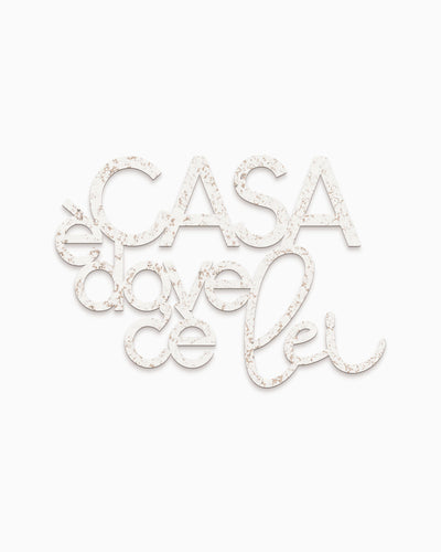 Scritta in Legno Casa è dove c'è lei