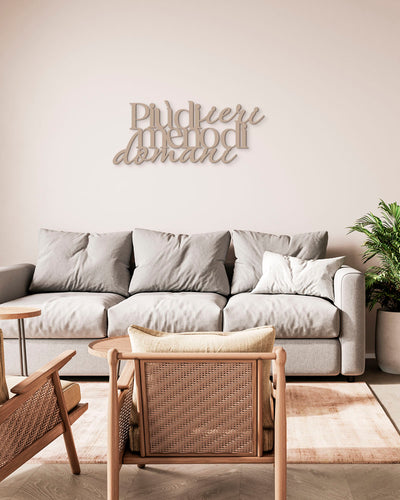 scritta moderna da apperdere decorazione in legno 