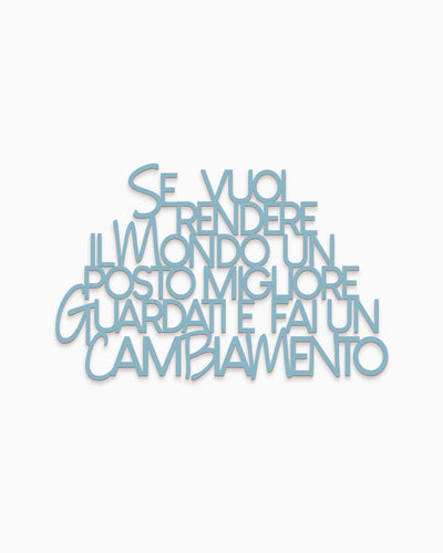Scritta Guardati e fai un cambiamento