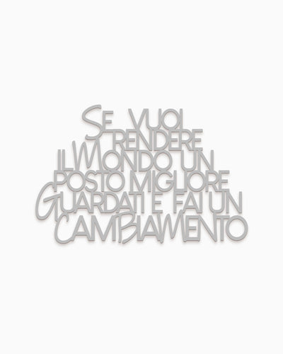 Scritta Guardati e fai un cambiamento