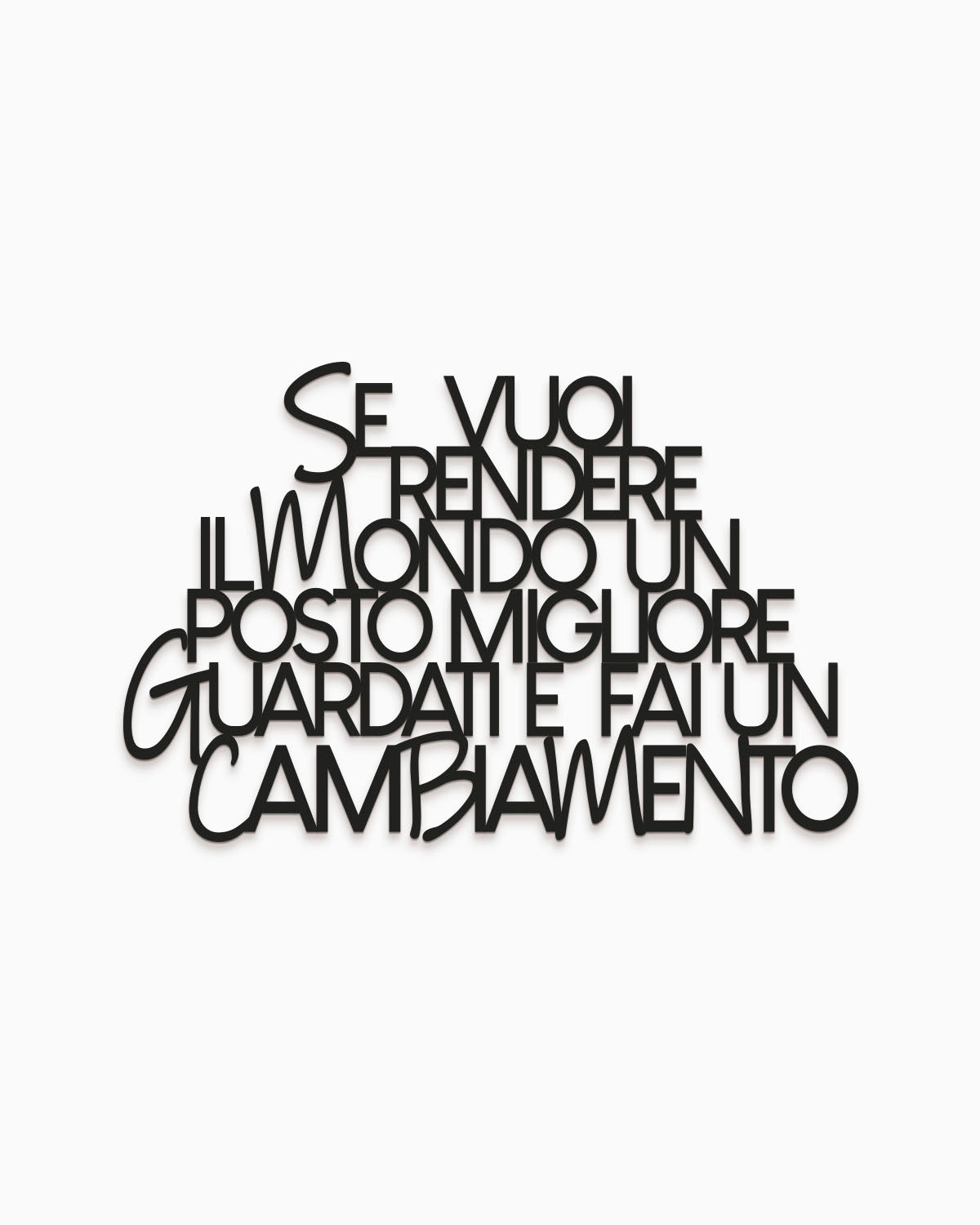 Scritta Guardati e fai un cambiamento