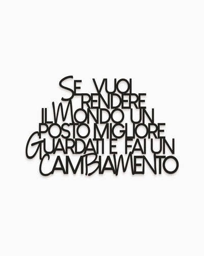 Scritta Guardati e fai un cambiamento