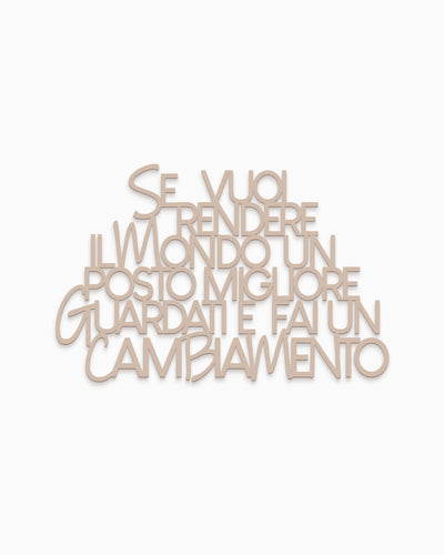 Scritta Guardati e fai un cambiamento