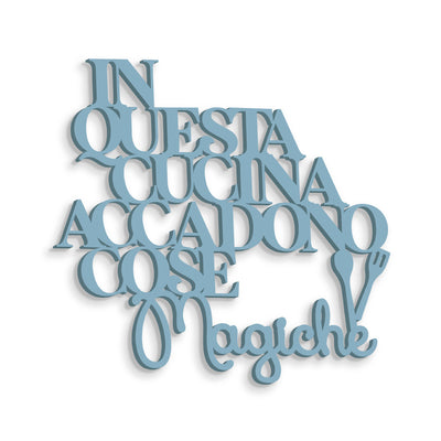 Scritta in Legno In cucina cose Magiche