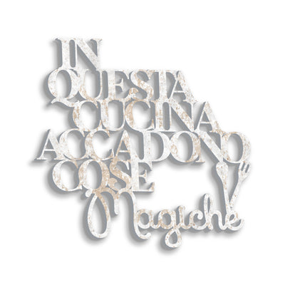 Scritta in Legno In cucina cose Magiche