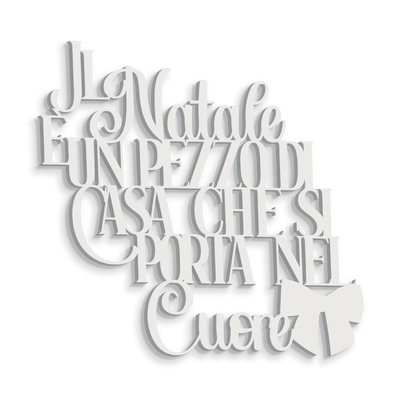 Scritta in Legno il Natale è un pezzo di casa