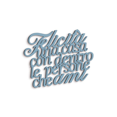 Scritta in Legno Felicità con le persone che ami