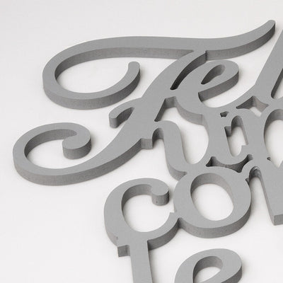 Scritta in Legno Felicità con le persone che ami