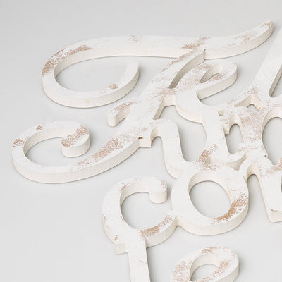 Scritta in Legno Felicità con le persone che ami