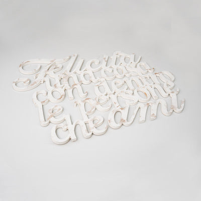 Scritta in Legno Felicità con le persone che ami