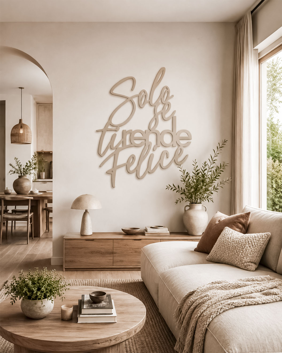 Scritta in legno Solo se ti rende felice