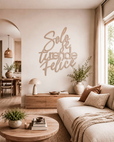 Scritta in legno Solo se ti rende felice