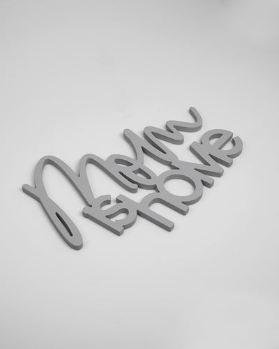 Scritta in Legno Mom is Home