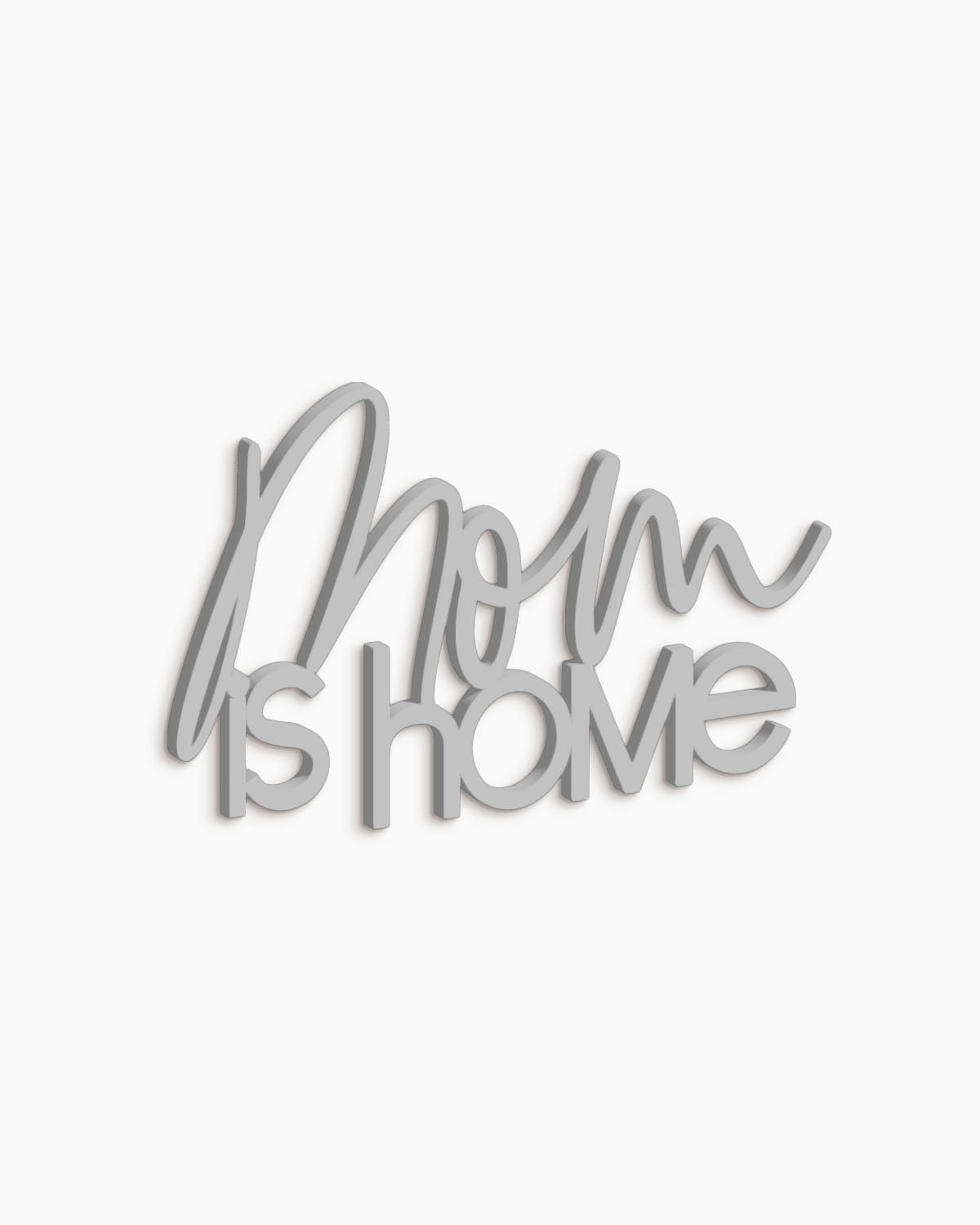 Scritta in Legno Mom is Home