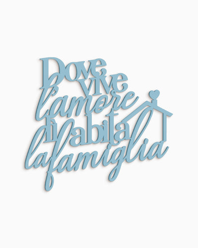 Scritta in Legno Dove vive l'amore