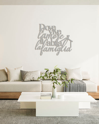 Scritta in Legno Dove vive l'amore