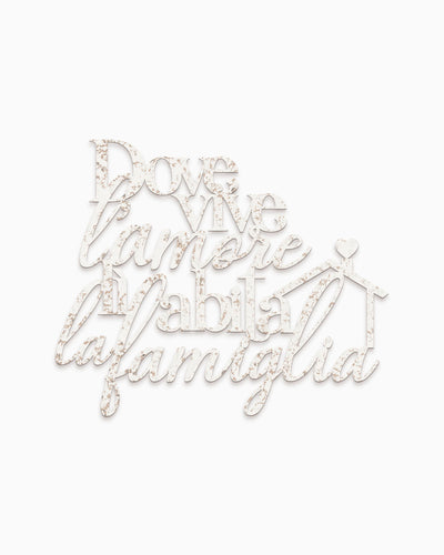 Scritta in Legno Dove vive l'amore