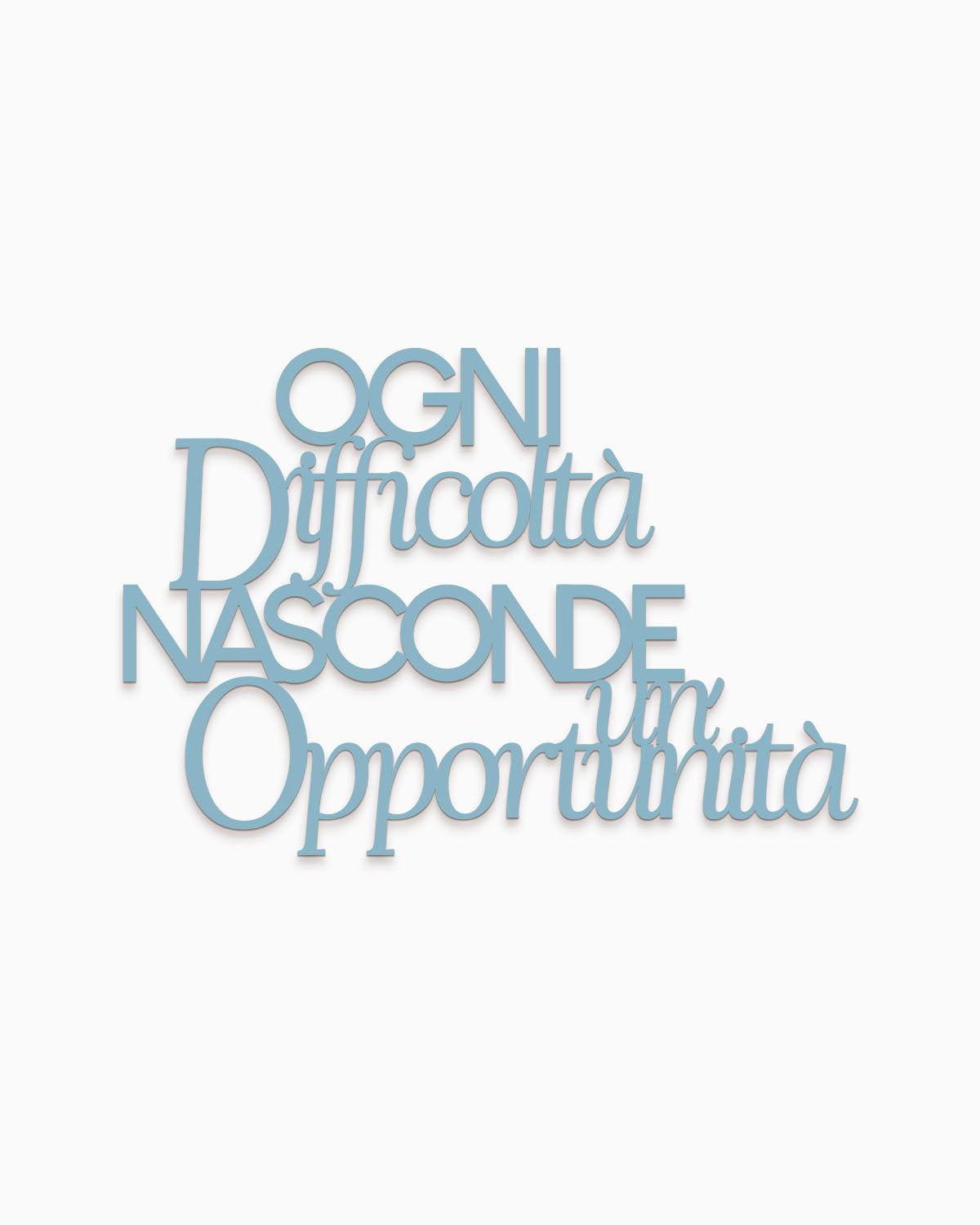 Scritta Difficoltà e oppurtunità