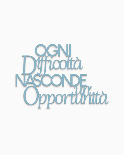 Scritta Difficoltà e oppurtunità