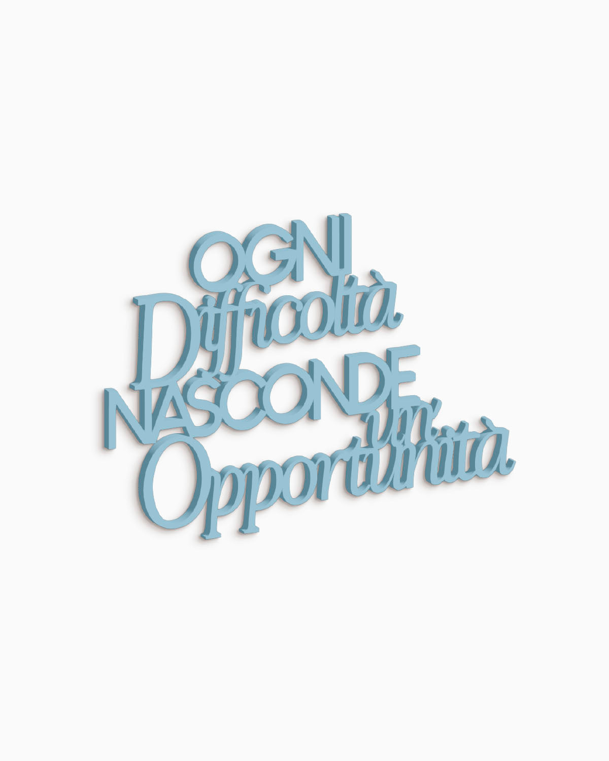 Scritta Difficoltà e oppurtunità