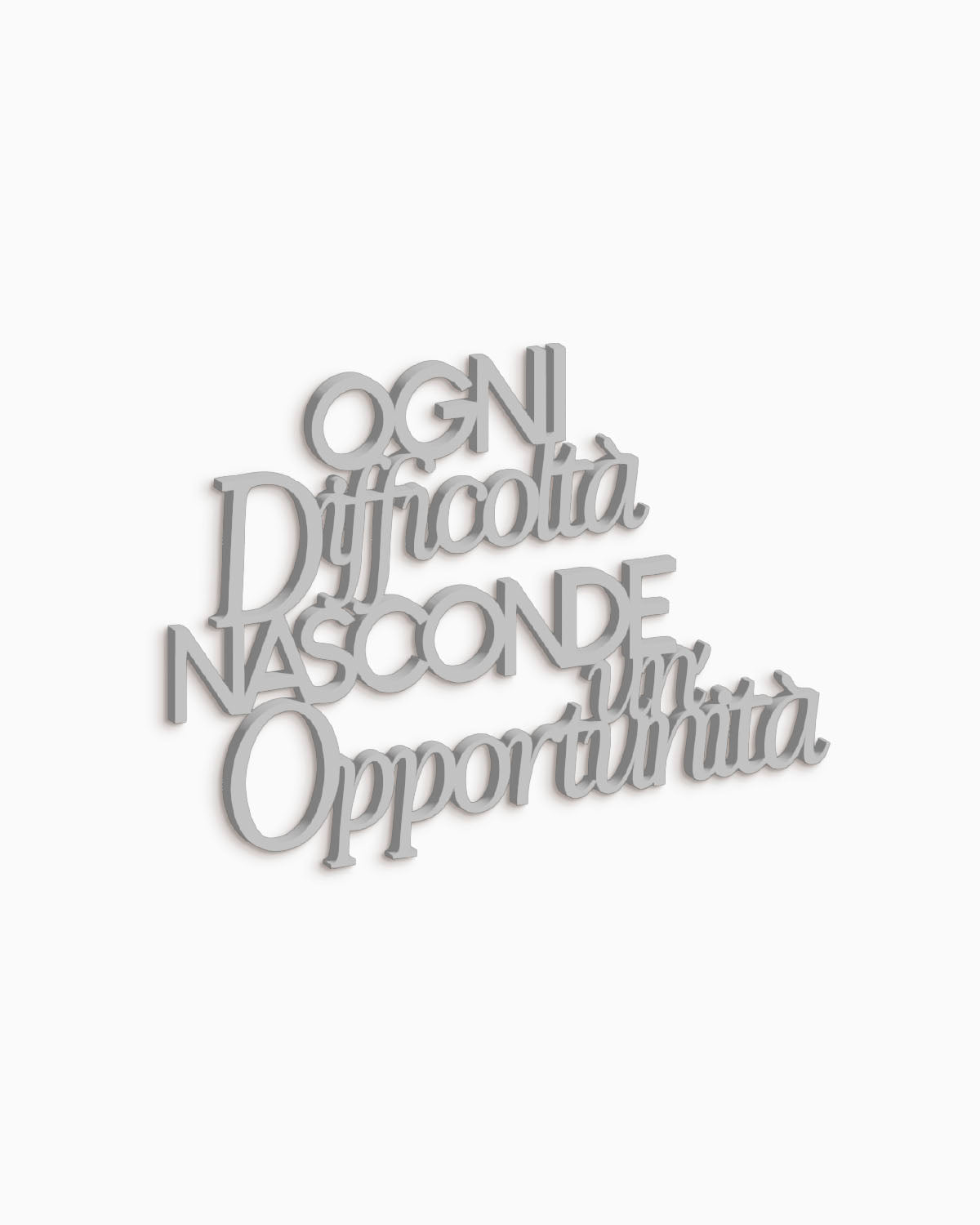 Scritta Difficoltà e oppurtunità