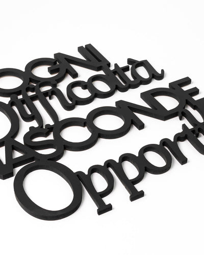 Scritta Difficoltà e oppurtunità