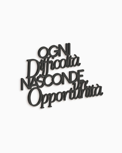 Scritta Difficoltà e oppurtunità