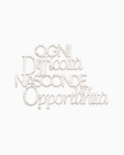 Scritta Difficoltà e oppurtunità