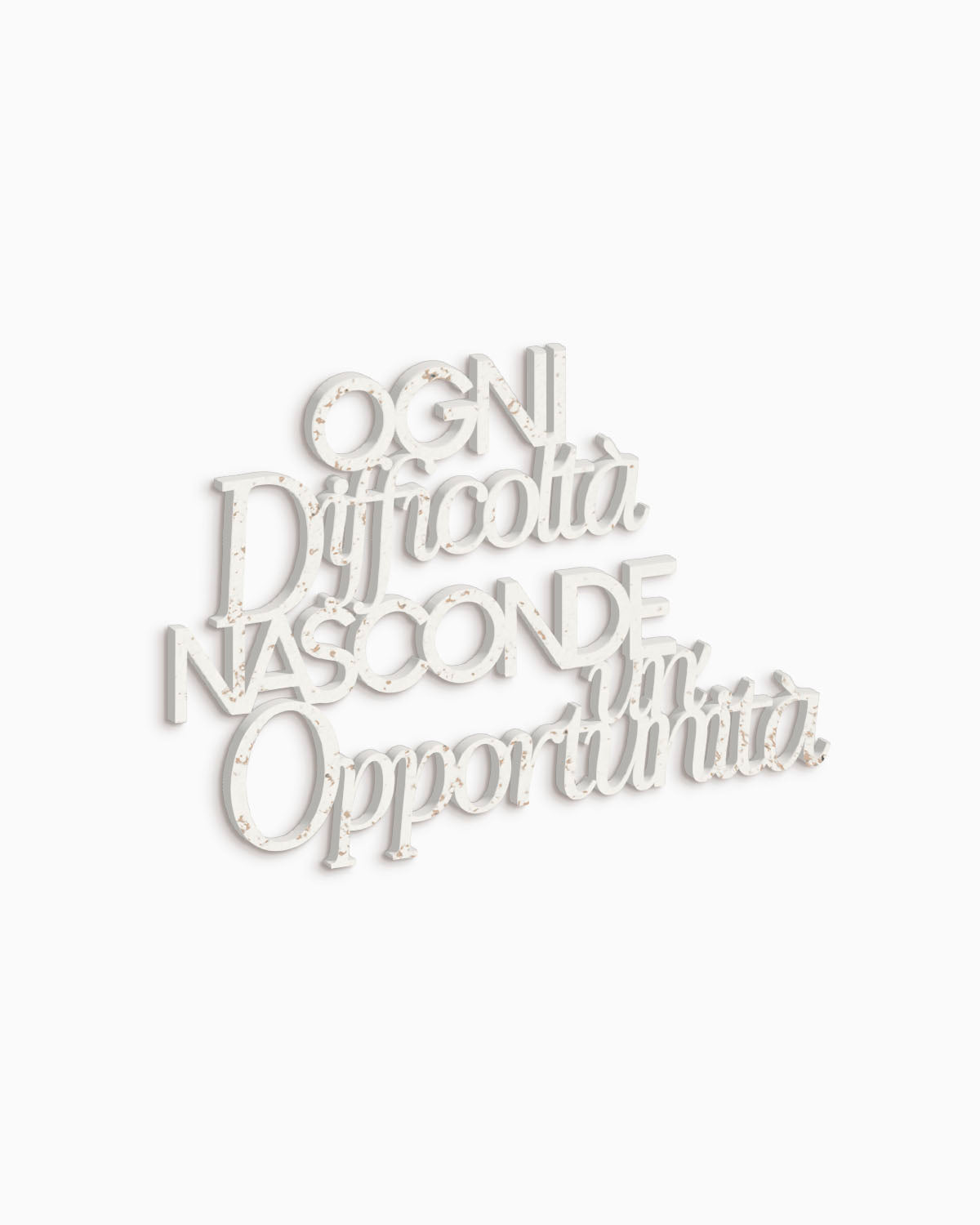Scritta Difficoltà e oppurtunità