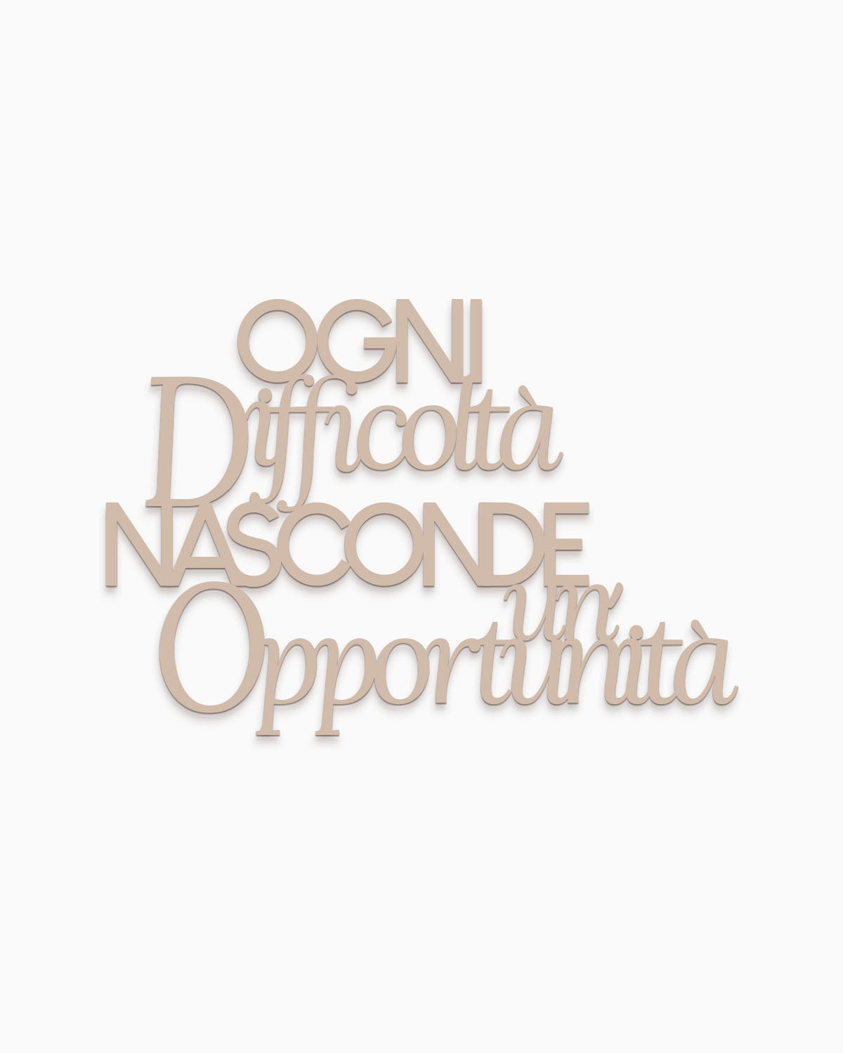 Scritta Difficoltà e oppurtunità