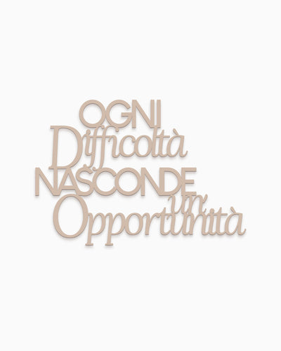 Scritta Difficoltà e oppurtunità