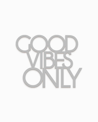 scritta decorativa per la casa motivazionale idea regalo scritta in legno good vibes only #colore_grigio-medio