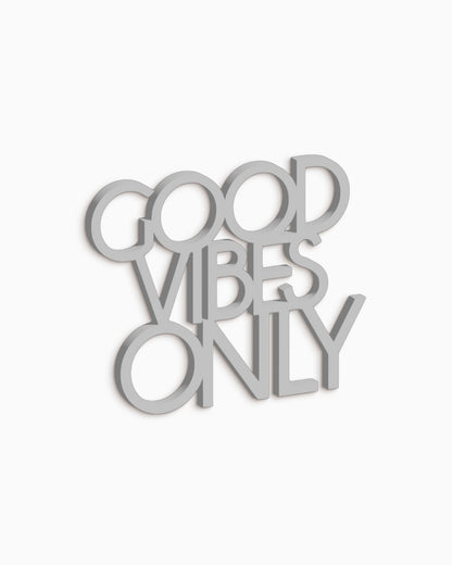 scritta decorativa per la casa motivazionale idea regalo scritta in legno good vibes only #colore_grigio-medio