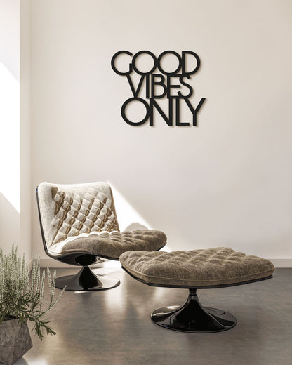scritta decorativa per la casa motivazionale idea regalo scritta in legno good vibes only #colore_nero