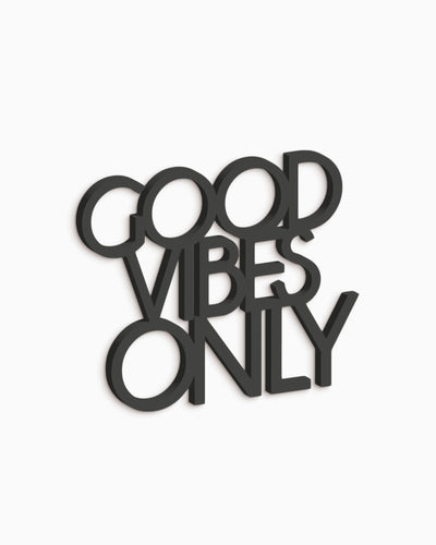 scritta decorativa per la casa motivazionale idea regalo scritta in legno good vibes only 