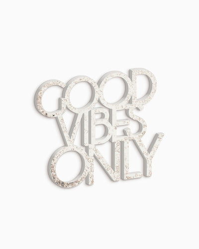 scritta decorativa per la casa motivazionale idea regalo scritta in legno good vibes only 