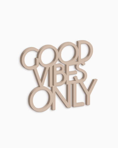 scritta decorativa per la casa motivazionale idea regalo scritta in legno good vibes only #colore_tortora
