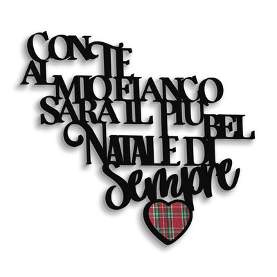 Scritta in Legno il più bel Natale di sempre